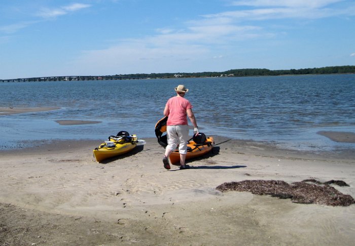 Putting ashore at the north end of the island